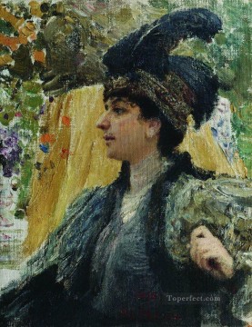 イリヤ・レーピン Painting - vv ヴェレフキナの肖像画 1916 イリヤ・レーピン